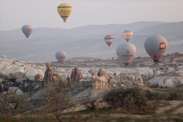Kapadokya'yı son 10 yılda 5 milyona yakın turist kuş bakışı seyretti