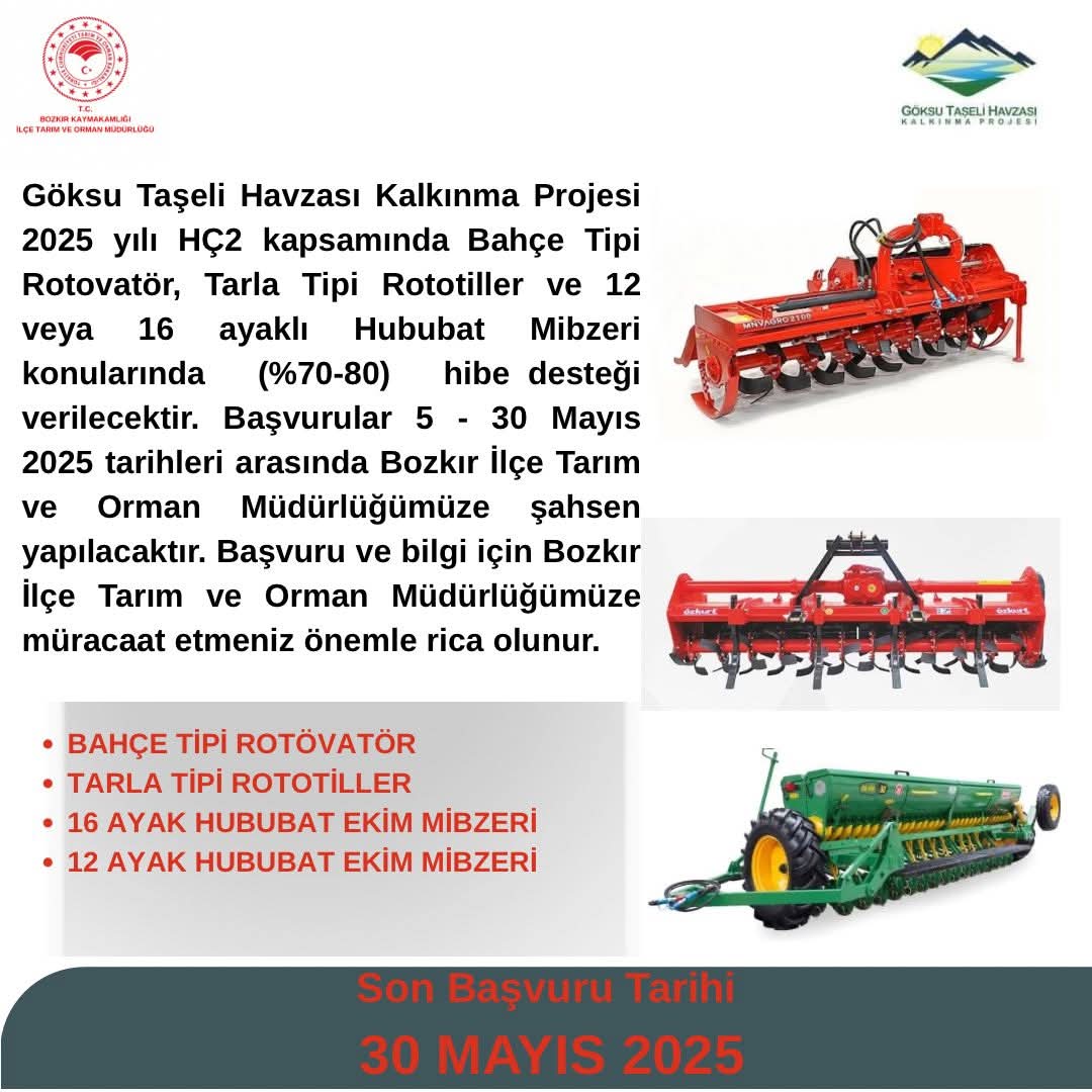 Göksu Taşeli Havzası'nda Çiftçilere %70-80 Hibe Desteği!
