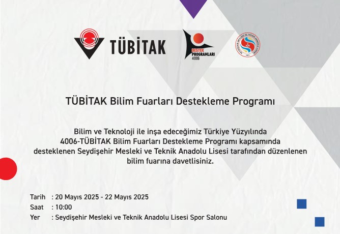 TÜBİTAK 4006 Bilim Fuarı’na Davetlisiniz!
