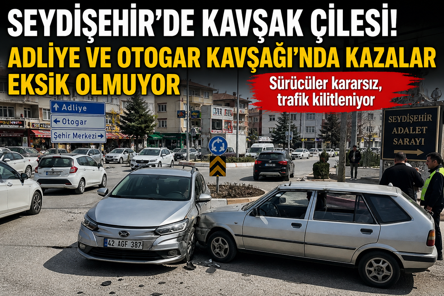 Seydişehir’de Kaza Alarmı: Kavşaklar Güven Vermiyor!