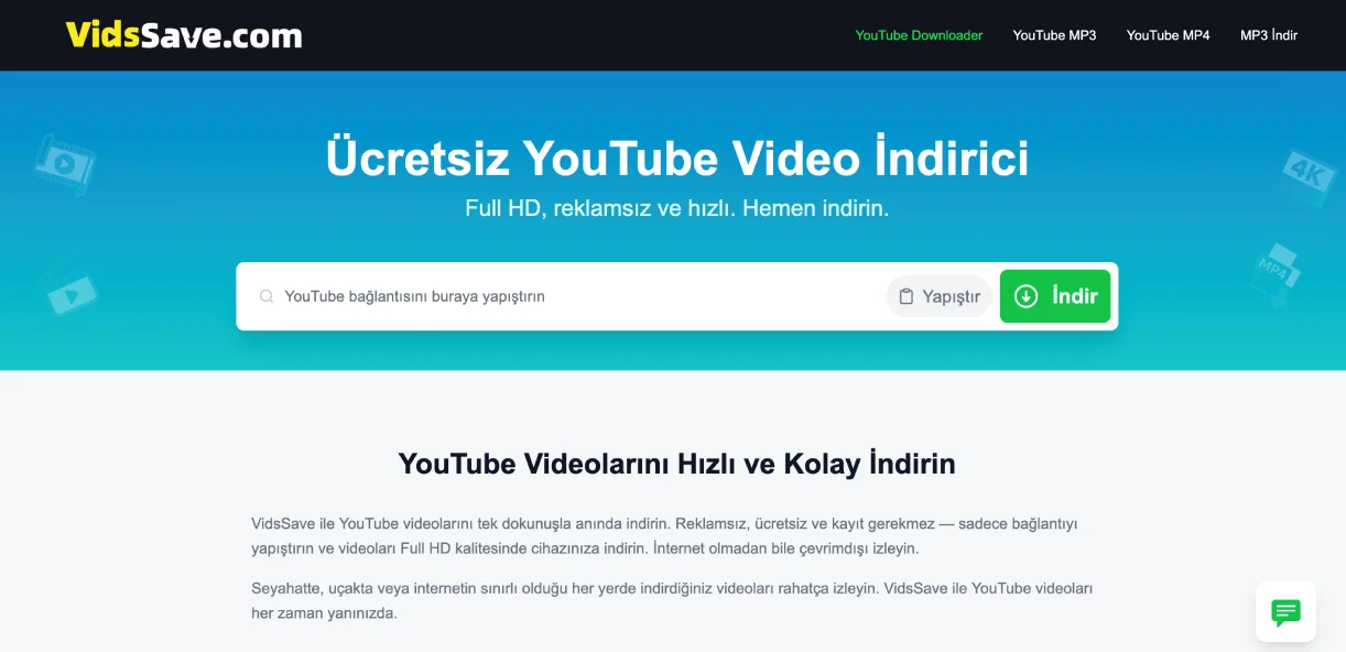 VidsSave ile İnternetteki Videoları Kolayca İndirin