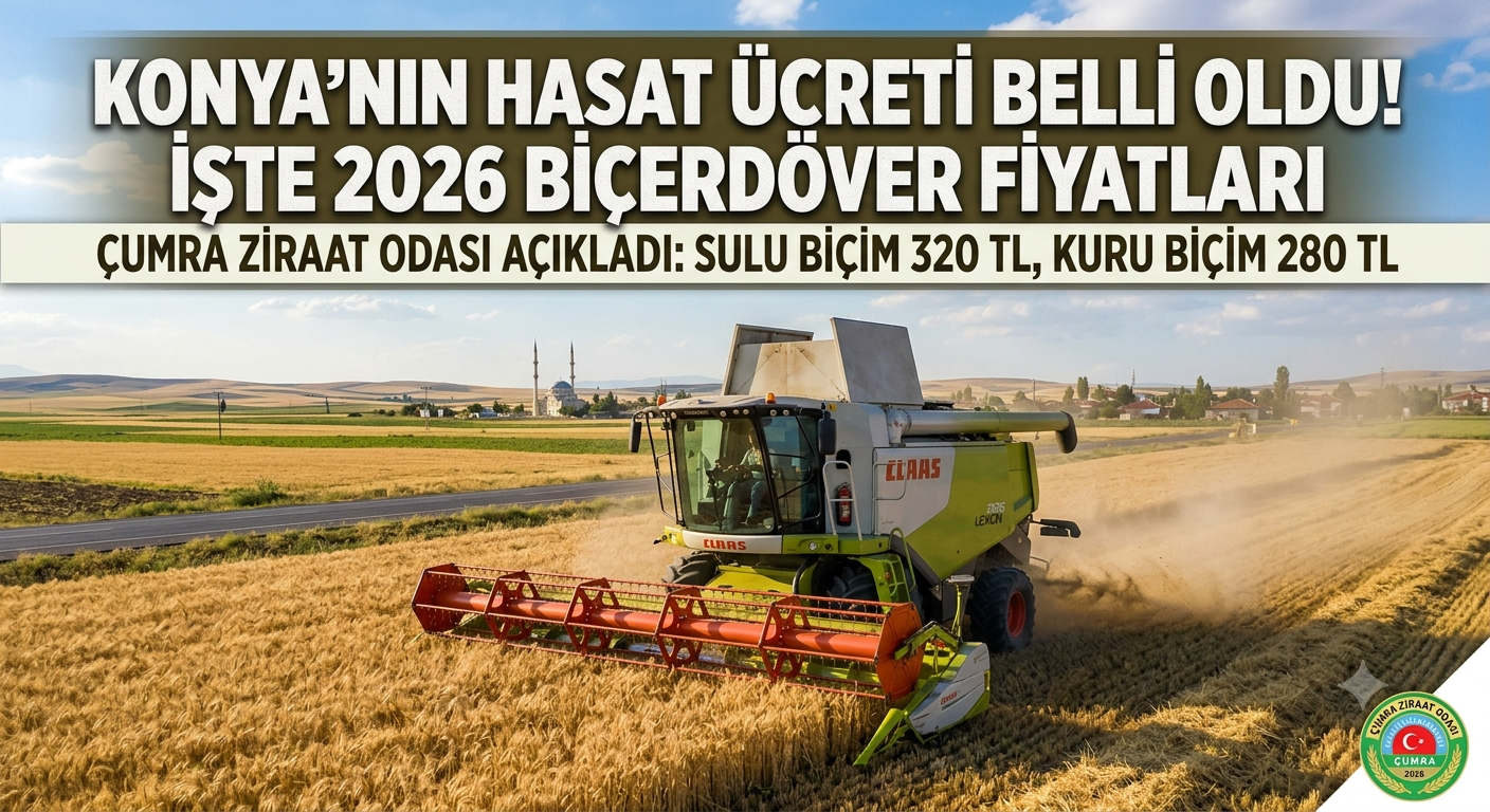 Konya’da Hasat Sezonu Başlıyor: İşte 2026 Yılı Biçerdöver Fiyatları