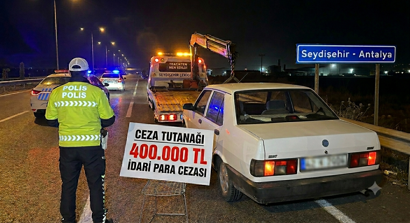 SEYDİŞEHİR'DE ŞOK! "DUR" İHTARINA UYMAYAN SÜRÜCÜYE REKOR CEZA: ARABASINDAN DAHA PAHALI!