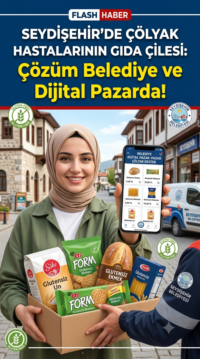 SEYDİŞEHİR’DE ÇÖLYAK HASTALARININ GIDA ÇİLESİ: Çözüm Belediye ve Dijital Pazarda!