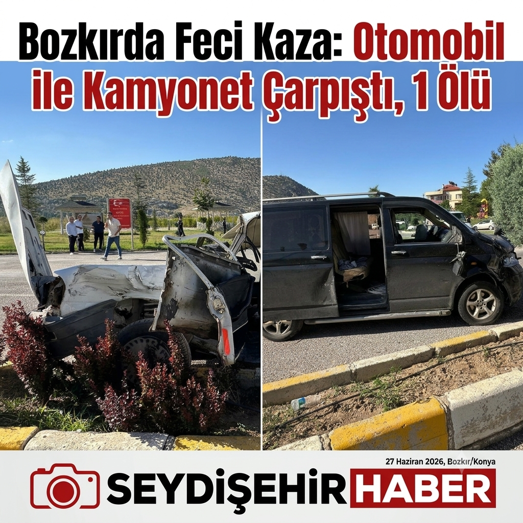 Bozkırda Feci Kaza: Otomobil ile Kamyonet Çarpıştı, 1 Ölü