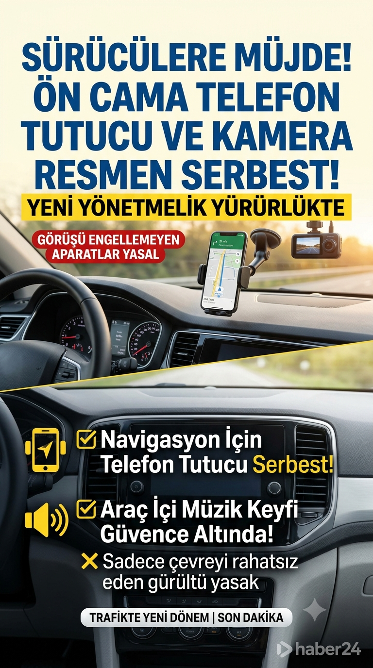 Milyonlarca Sürücüye Müjde: Araç İçi Telefon Tutucu ve Ekran Cezası Tartışması Bitti!