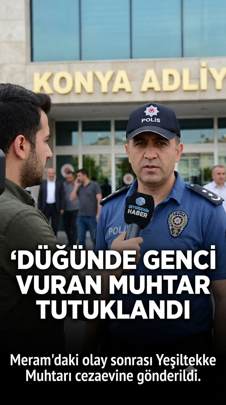 Konya'da Düğünde havaya  Rastgele  ateş  ederek  bir  Genci Vuran Muhtar Tutuklandı!