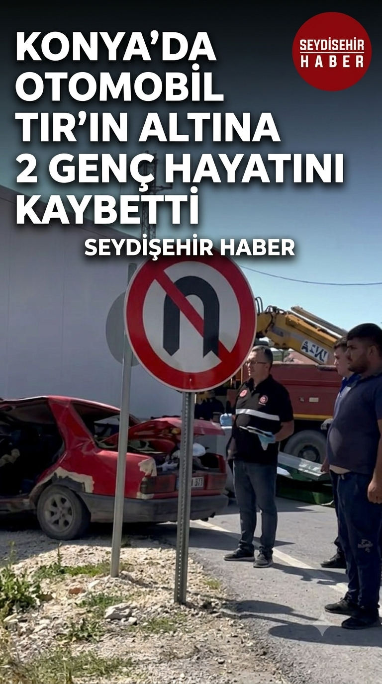 Konya’da Katliam Gibi Kaza: Otomobil TIR’ın Altına Girdi, 2 Genç Yaşamını Yitirdi!