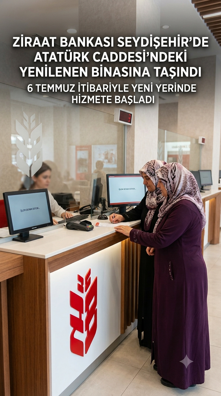 Seydişehir Ziraat Bankası Yenilenen Binasında Hizmete Başladı