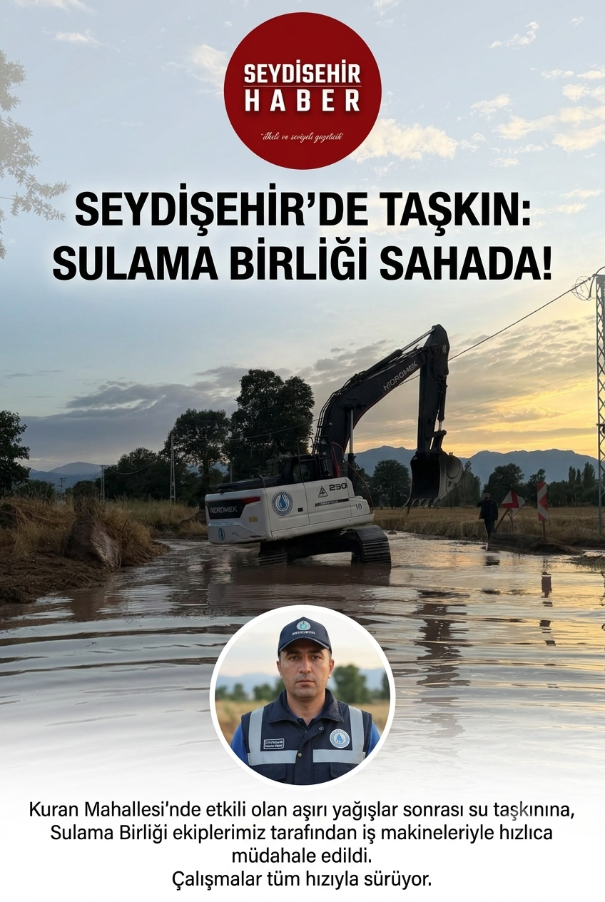 Seydişehir’de Taşkın Mesaisi: Kuran Mahallesi’ne Hızlı Müdahale