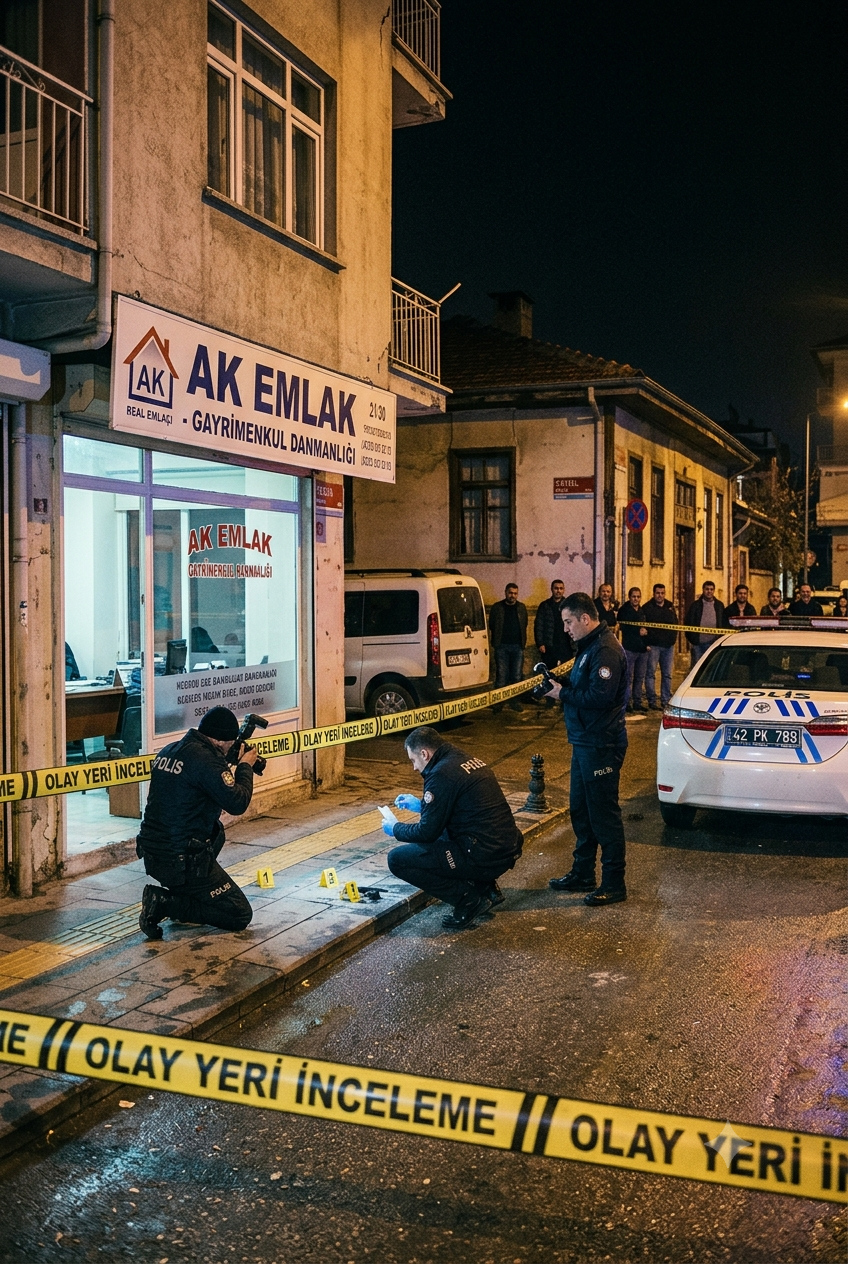 Konya'da Emlakçıya Silahlı Saldırı: Alacak Verecek Kavgası Kanlı Bitti