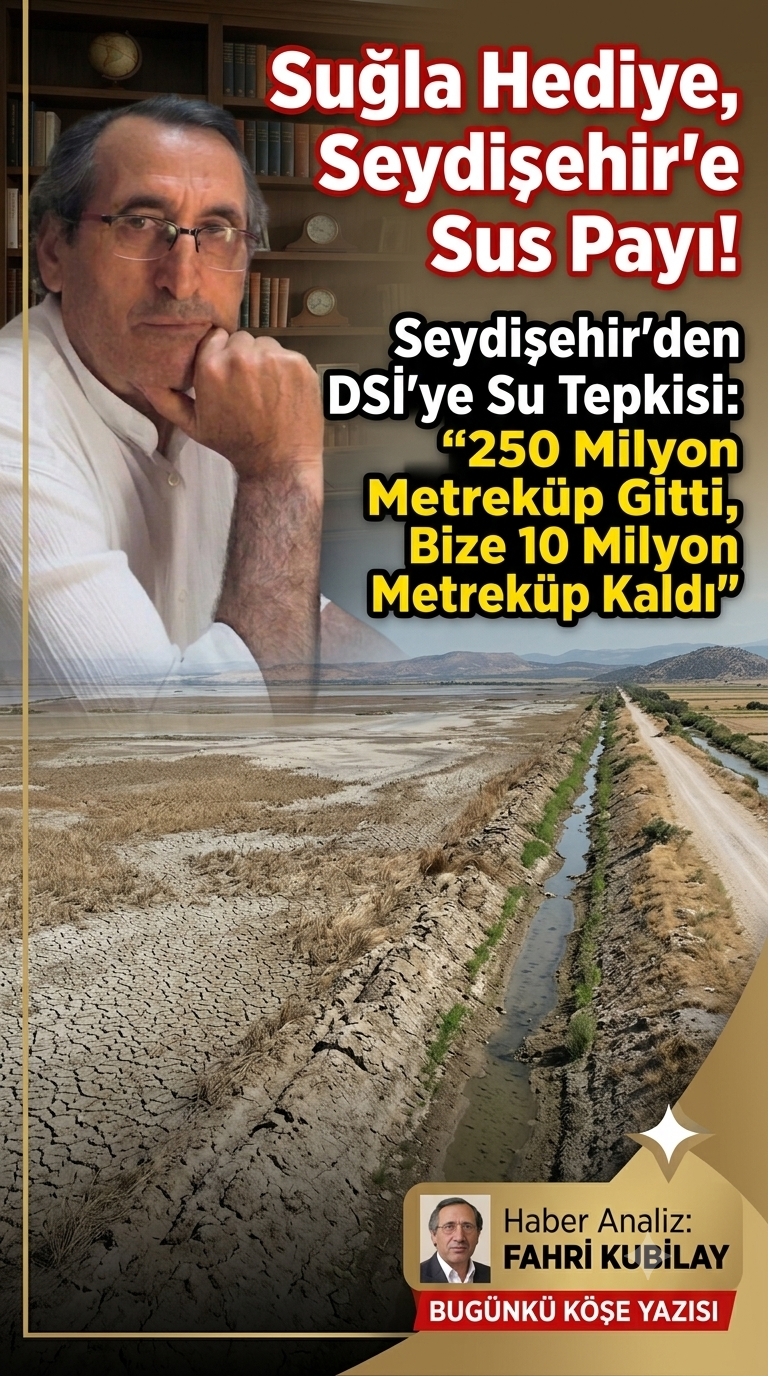 Suğla Hediye, Seydişehir'e Sus Payı! Seydişehir'den DSİ'ye Su Tepkisi: "250 Milyon Metreküp Gitti, Bize 10 Milyon Metreküp Kaldı"
