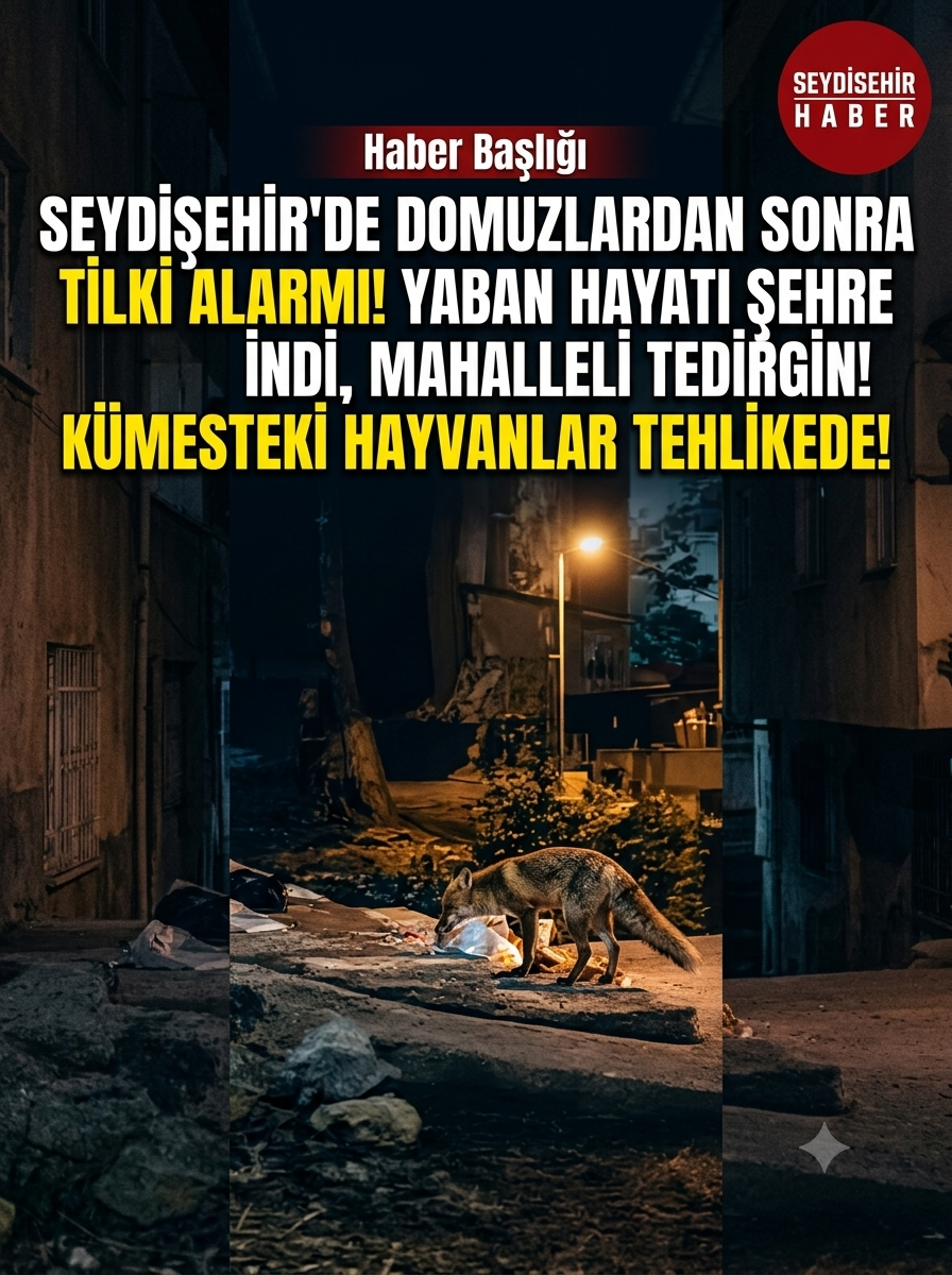 SEYDİŞEHİR’DE YABAN HAYATI ALARMI: DOMUZLARDAN SONRA ŞİMDİ DE TİLKİLER SOKAKTA!