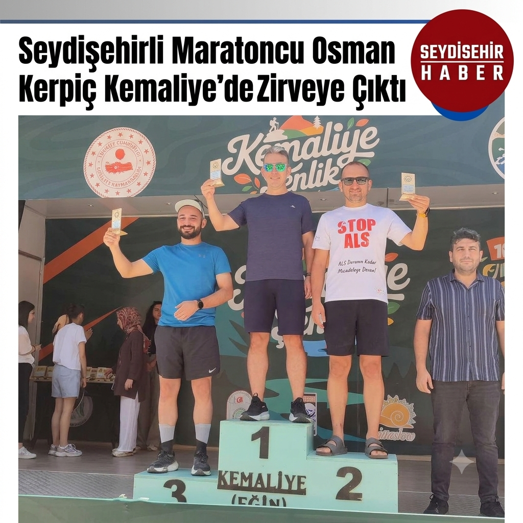 Seydişehirli Maratoncu Osman Kerpiç Kemaliye’de Zirveye Çıktı