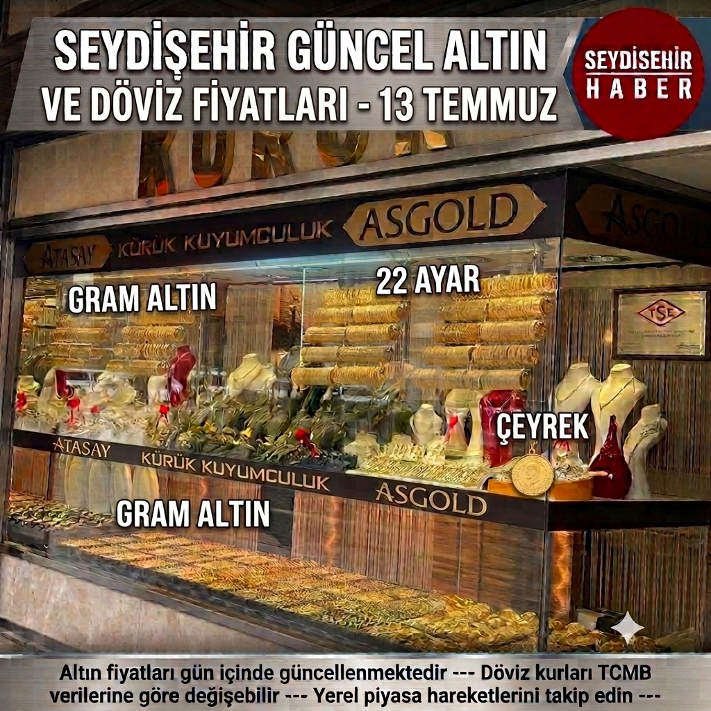Seydişehir’de Altın ve Dövizde Son Durum: İşte 13 Temmuz Güncel Fiyatları
