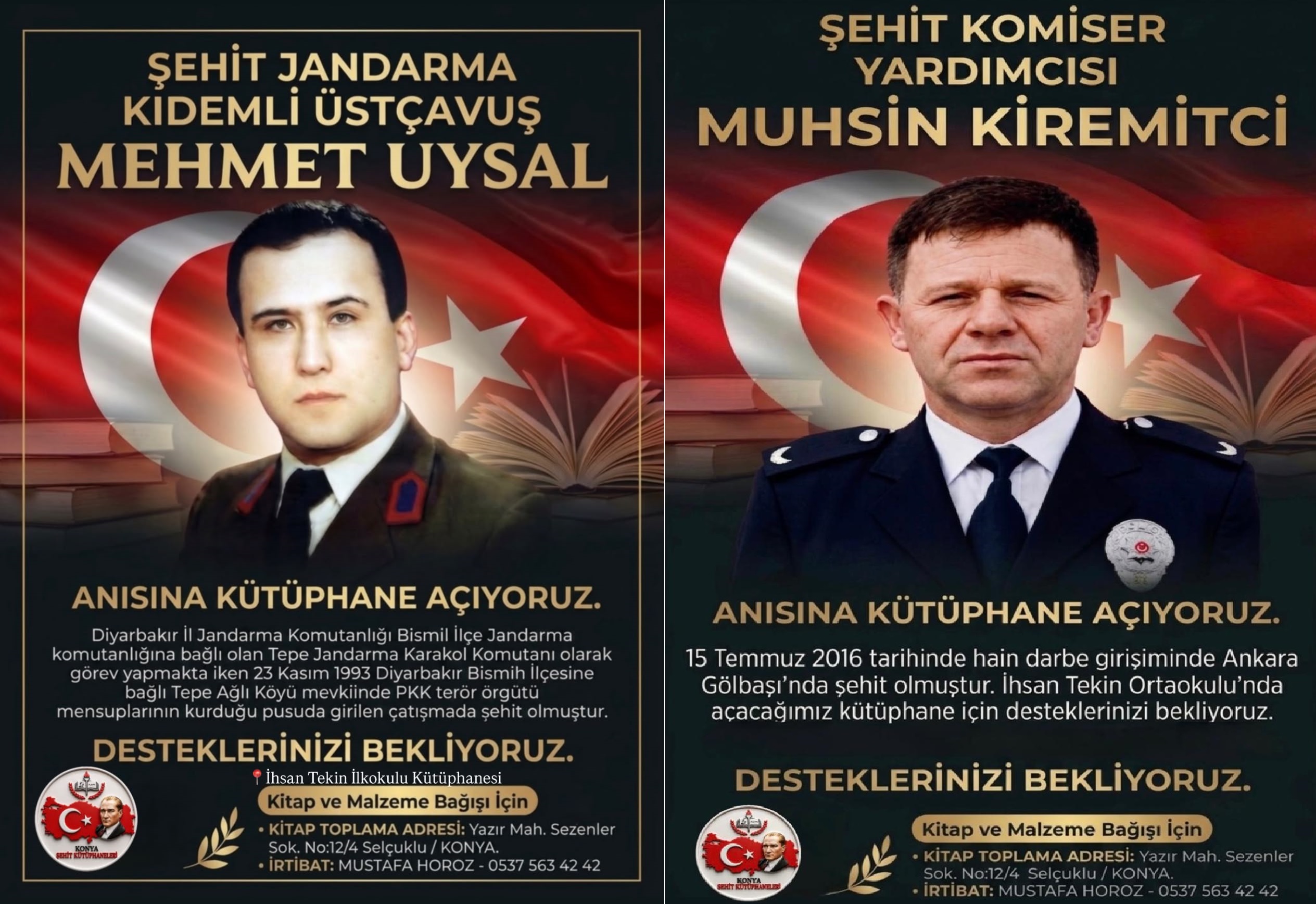 ŞEHİTLERİMİZİN ANISINA "BİR KİTAP DA SEN KOY" Kampanyası...