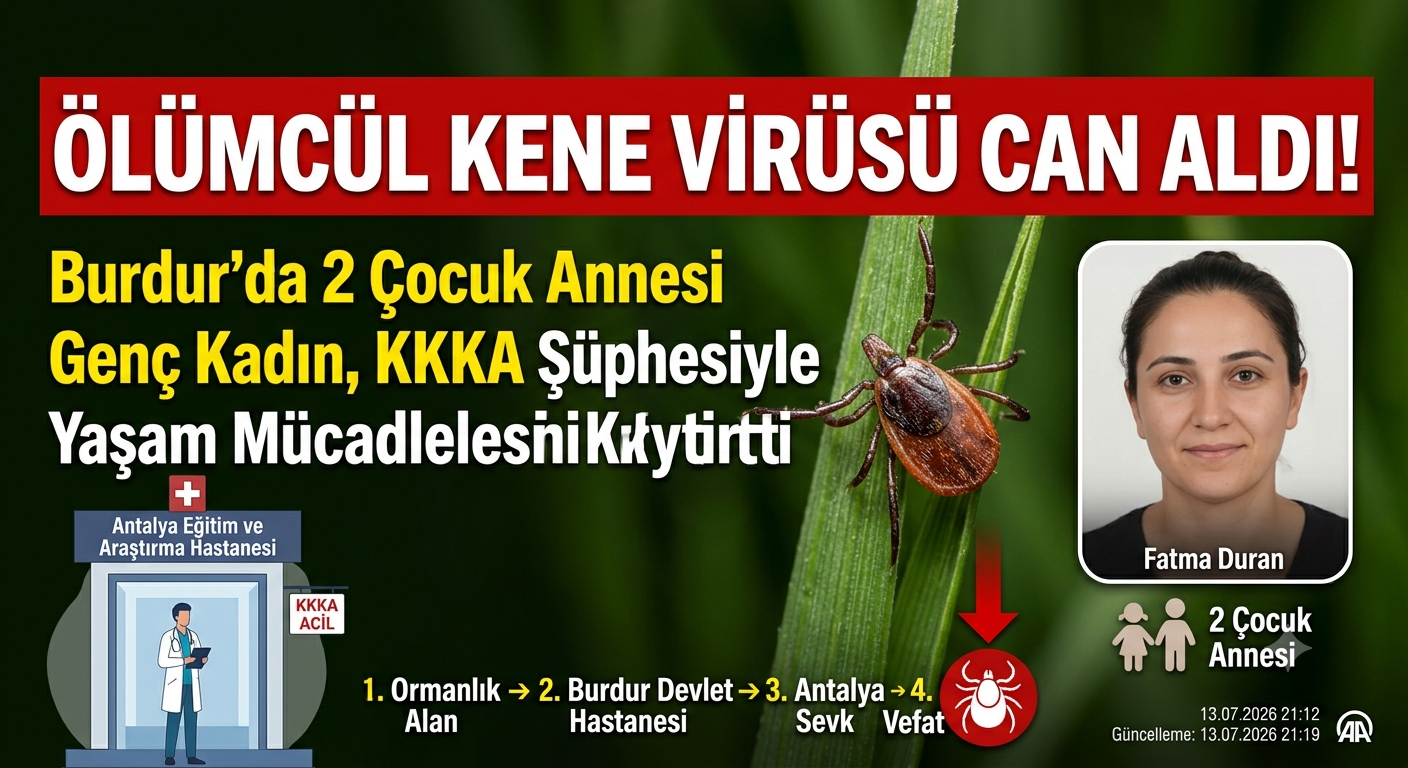 Burdur'da Kene Faciası: KKKA Şüphesiyle Tedavi Gören Genç Kadın Hayatını Kaybetti