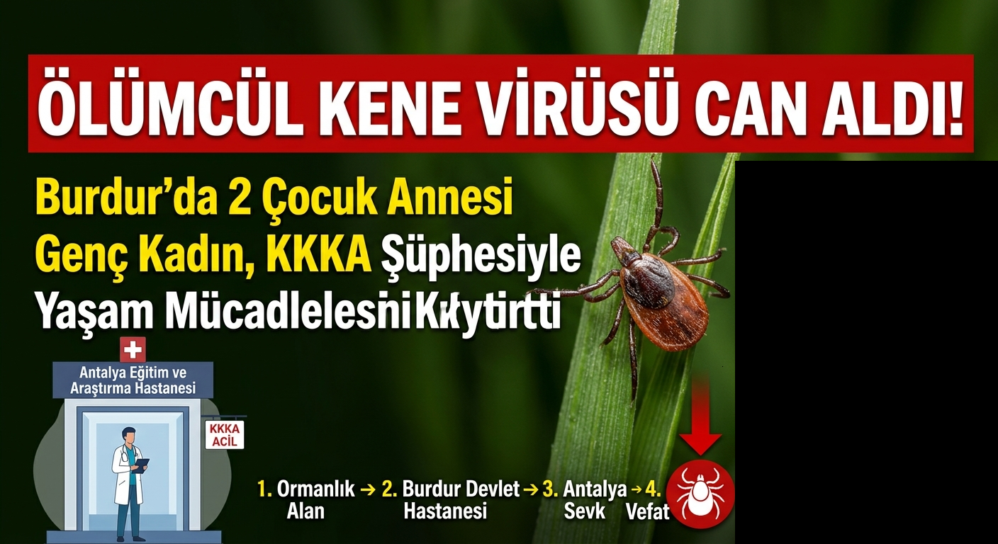 Burdur'da Kene Faciası: KKKA Şüphesiyle Tedavi Gören Genç Kadın Hayatını Kaybetti