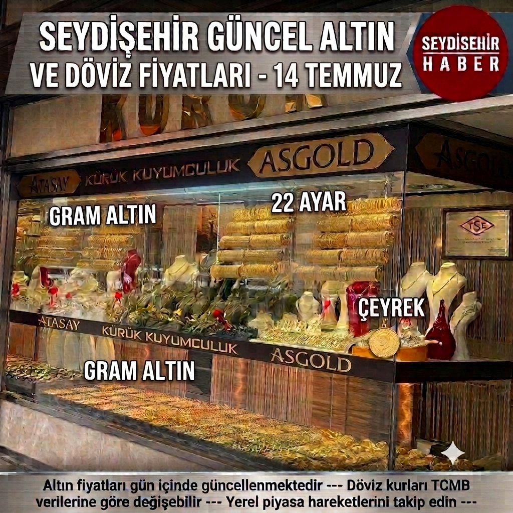Seydişehir’de Altın ve Dövizde Son Durum: İşte 14 Temmuz Güncel Fiyatları