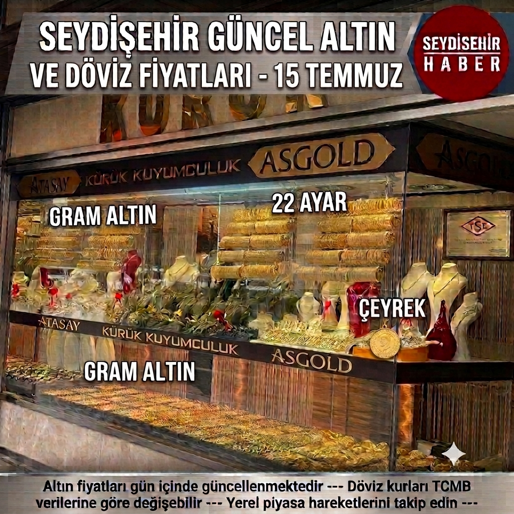 Seydişehir’de Altın ve Dövizde Son Durum: İşte 15 Temmuz Güncel Fiyatları