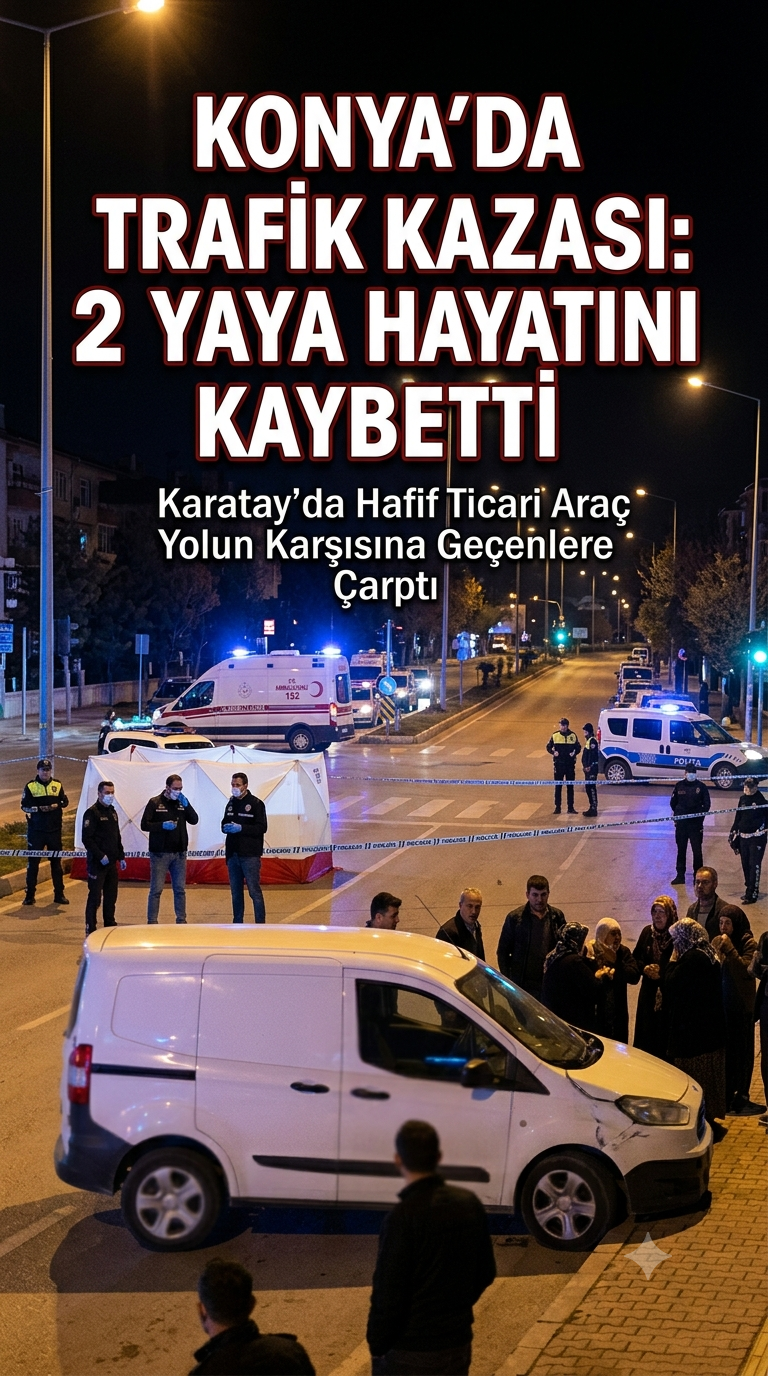 Konya’da Feci Kaza: Yolun Karşısına Geçmek İsteyen 2 Yaya Hayatını Kaybetti