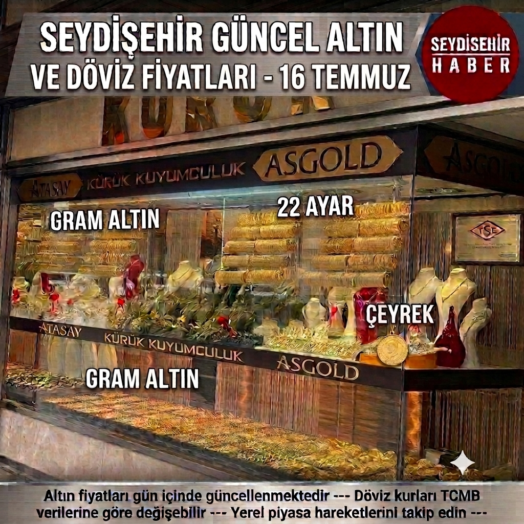 Seydişehir’de Altın ve Dövizde Son Durum: İşte 16 Temmuz Güncel Fiyatları