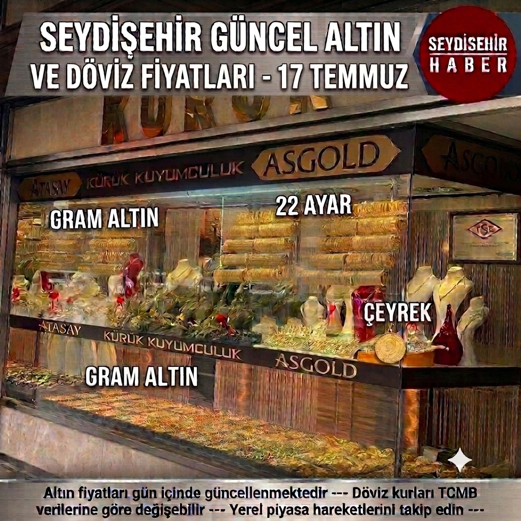 Seydişehir’de Altın ve Dövizde Son Durum: İşte 17 Temmuz Güncel Fiyatları