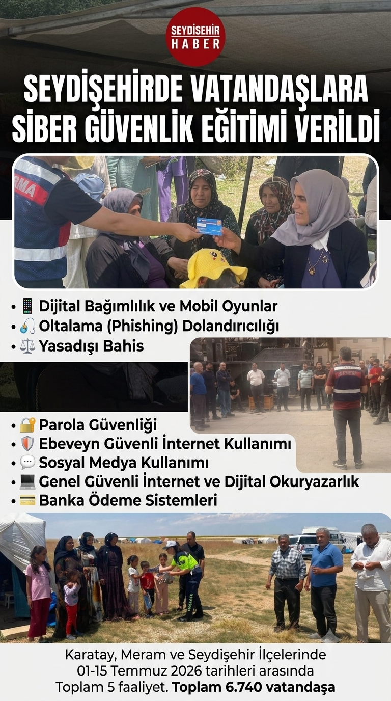 Seydişehirde Vatandaşlara Siber Güvenlik Eğitimi Verildi