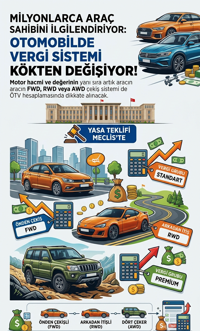 Milyonlarca Araç Sahibini İlgilendiriyor: Otomobilde Vergi Sistemi Kökten Değişiyor!