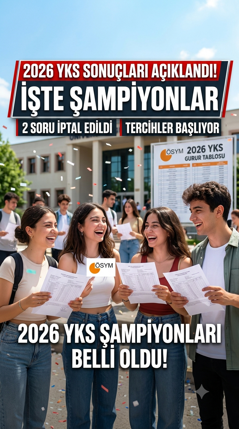 2026-YKS Sonuçları Açıklandı: 2 Soru İptal Edildi, Şampiyonlar Belli Oldu!