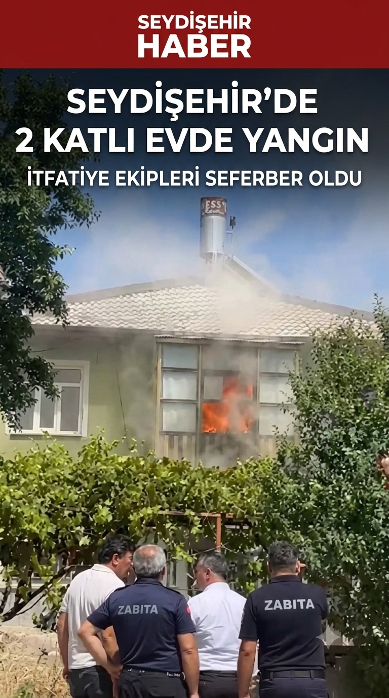 Seydişehir’de 2 Katlı Evde Korkutan Yangın: İtfaiye Ekipleri Seferber Oldu