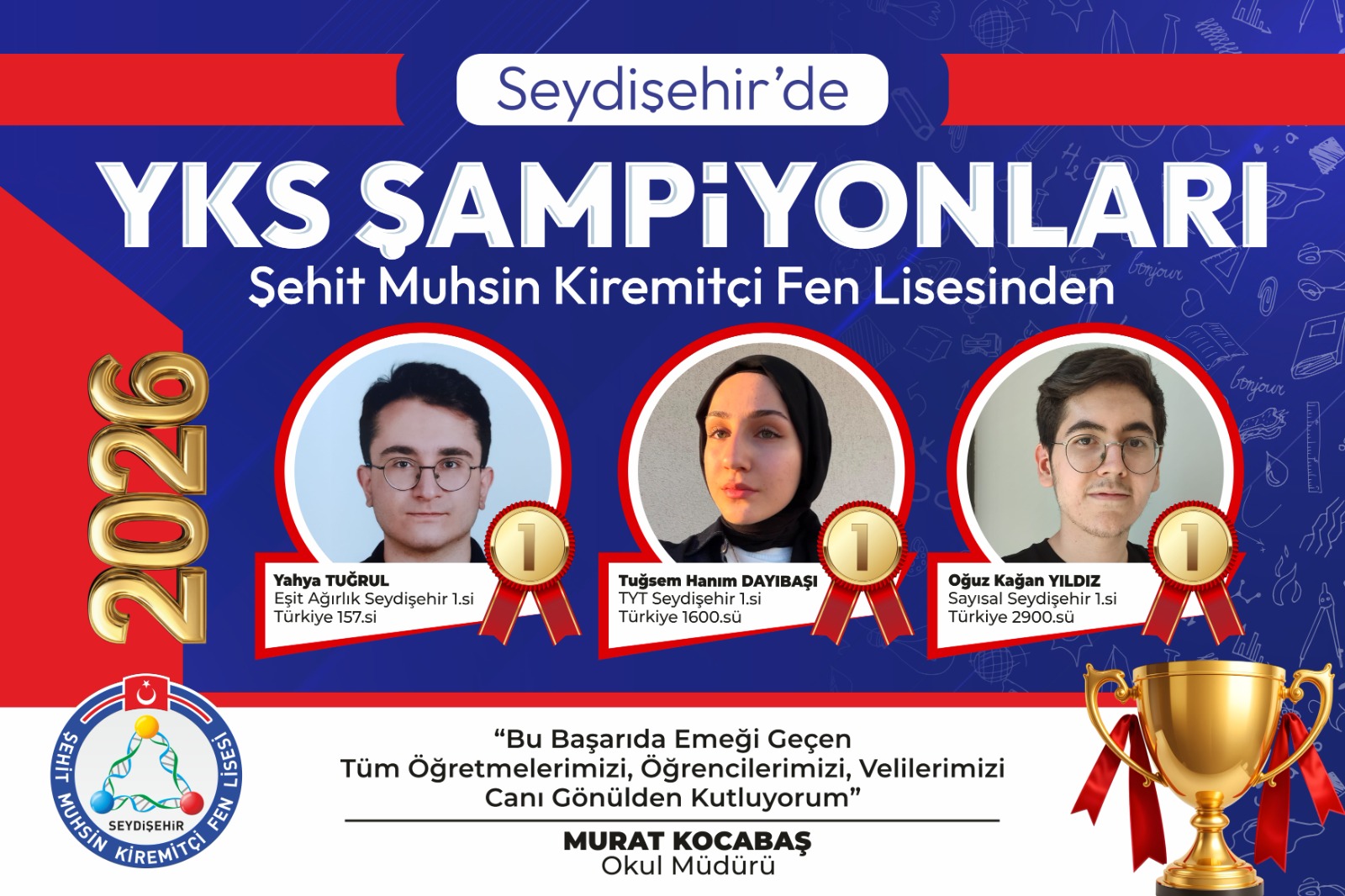 SEYDİŞEHİR’DE YKS 2026’YA ŞEHİT MUHSİN KİREMİTÇİ FEN LİSESİ DAMGASI!
