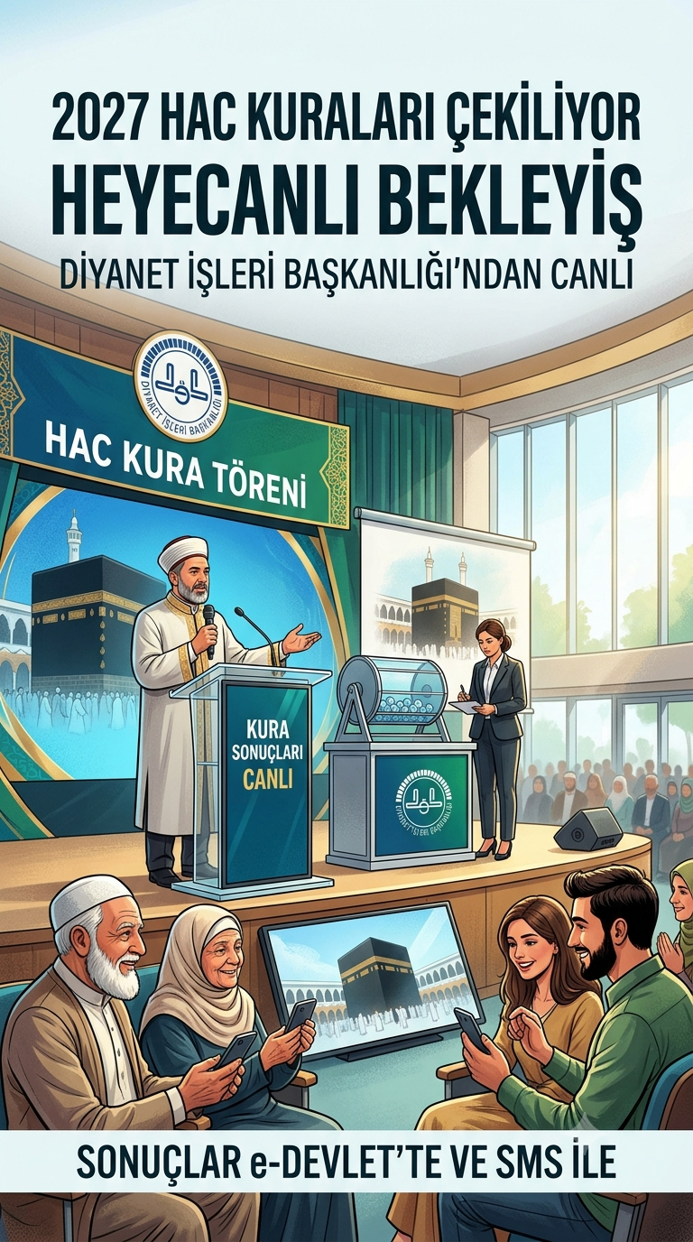 2027 Yılı Hac Kuraları Bugün Çekiliyor: 1.8 Milyondan Fazla Adayın Heyecanlı Bekleyişi!