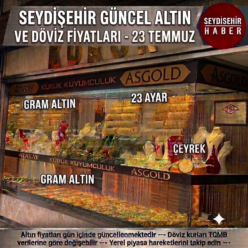 Seydişehir’de Altın ve Dövizde Son Durum: İşte 23 Temmuz Güncel Fiyatları