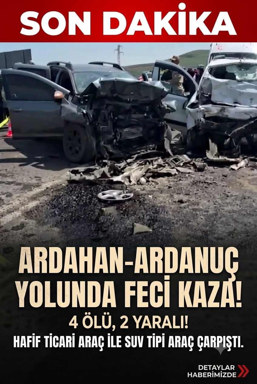 ARDAHAN'DA KATLİAM GİBİ KAZA: 4 ÖLÜ, 2 YARALI!