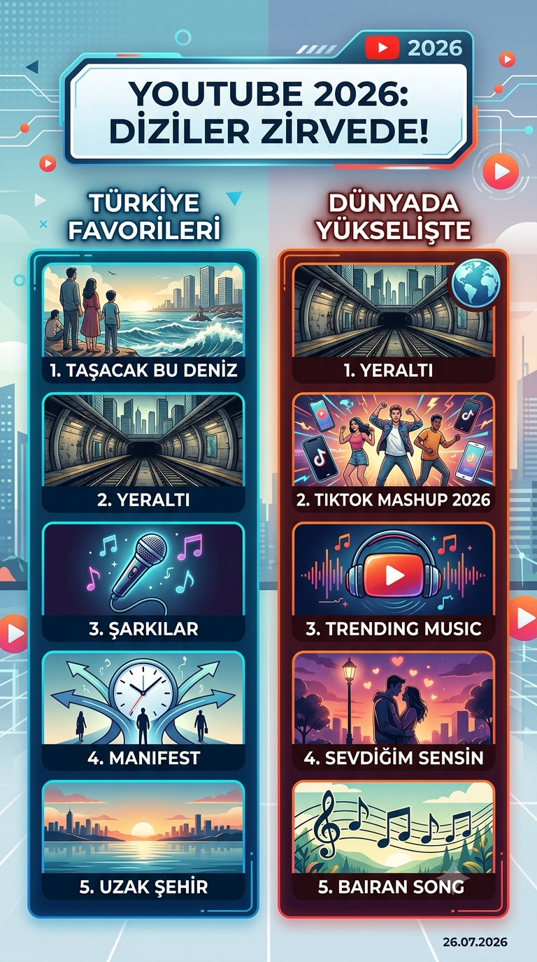 YouTube'da 2026 Trendleri Açıklandı: Zirveye Türk Dizileri Damga Vurdu