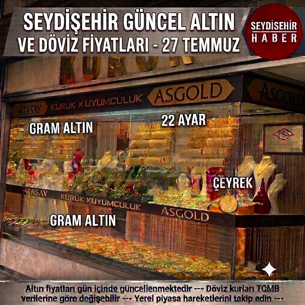 Seydişehir’de Altın ve Dövizde Son Durum: İşte 27 Temmuz Güncel Fiyatları
