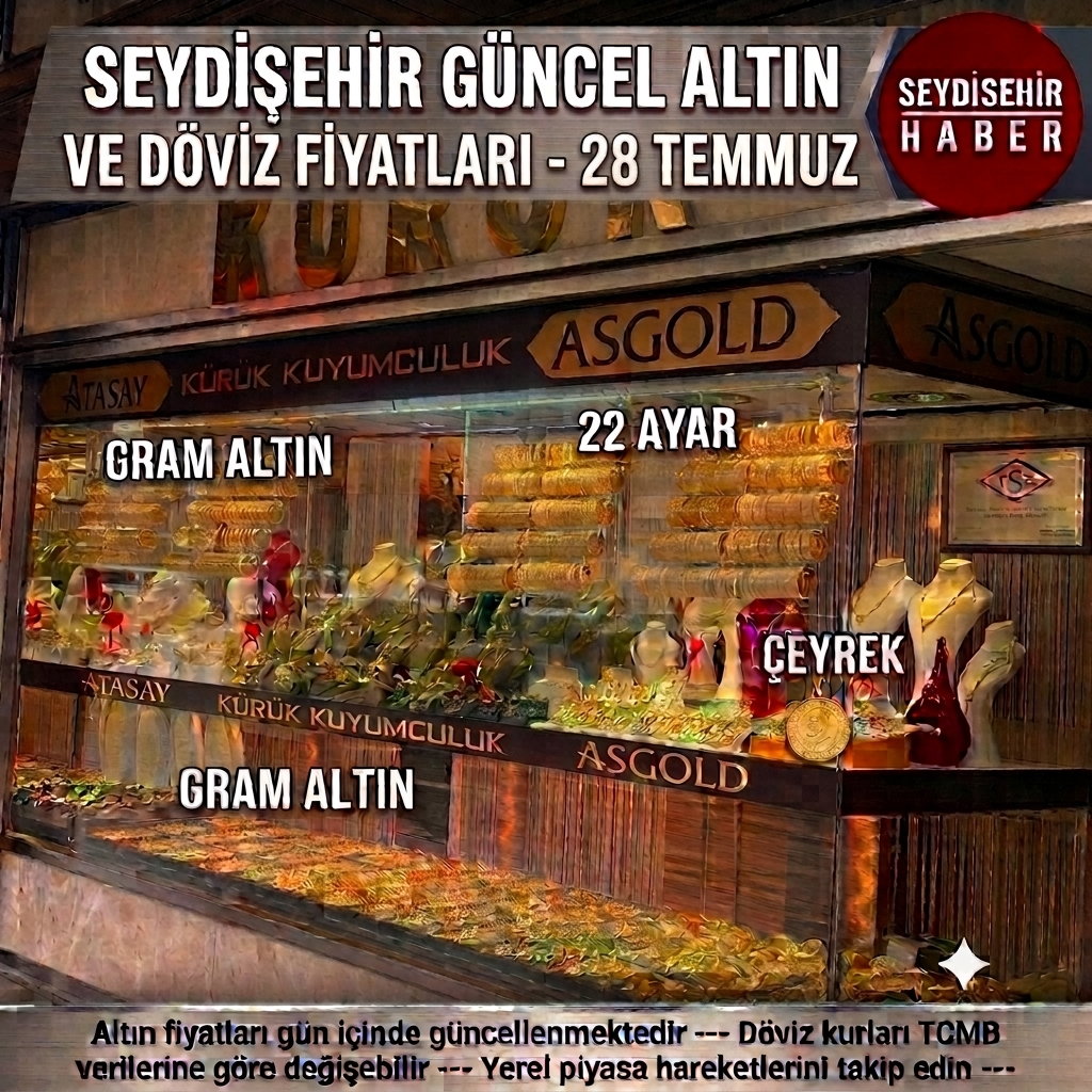 Seydişehir’de Altın ve Dövizde Son Durum: İşte 28 Temmuz Güncel Fiyatları