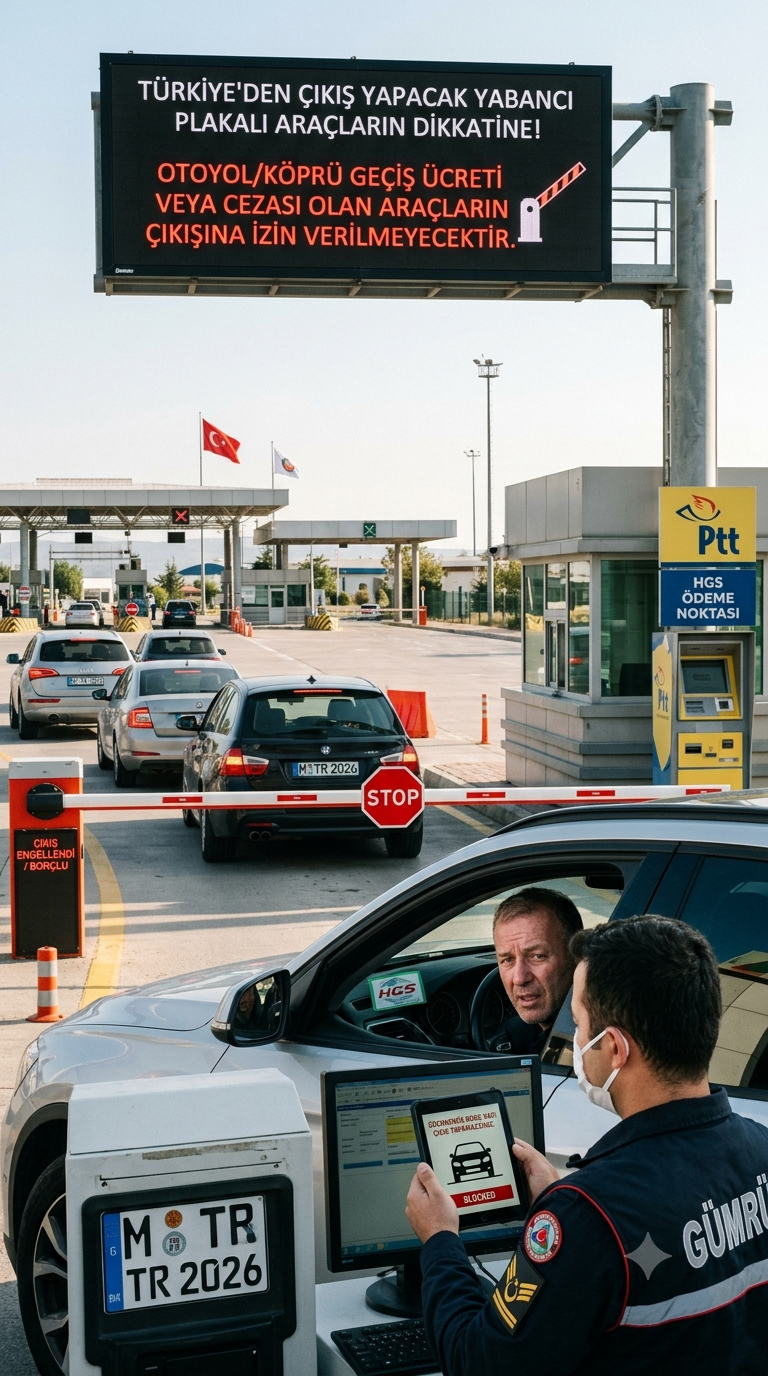 Yabancı Plakalı Araçlara Otoyol ve Köprü Borcu Engele Takılacak
