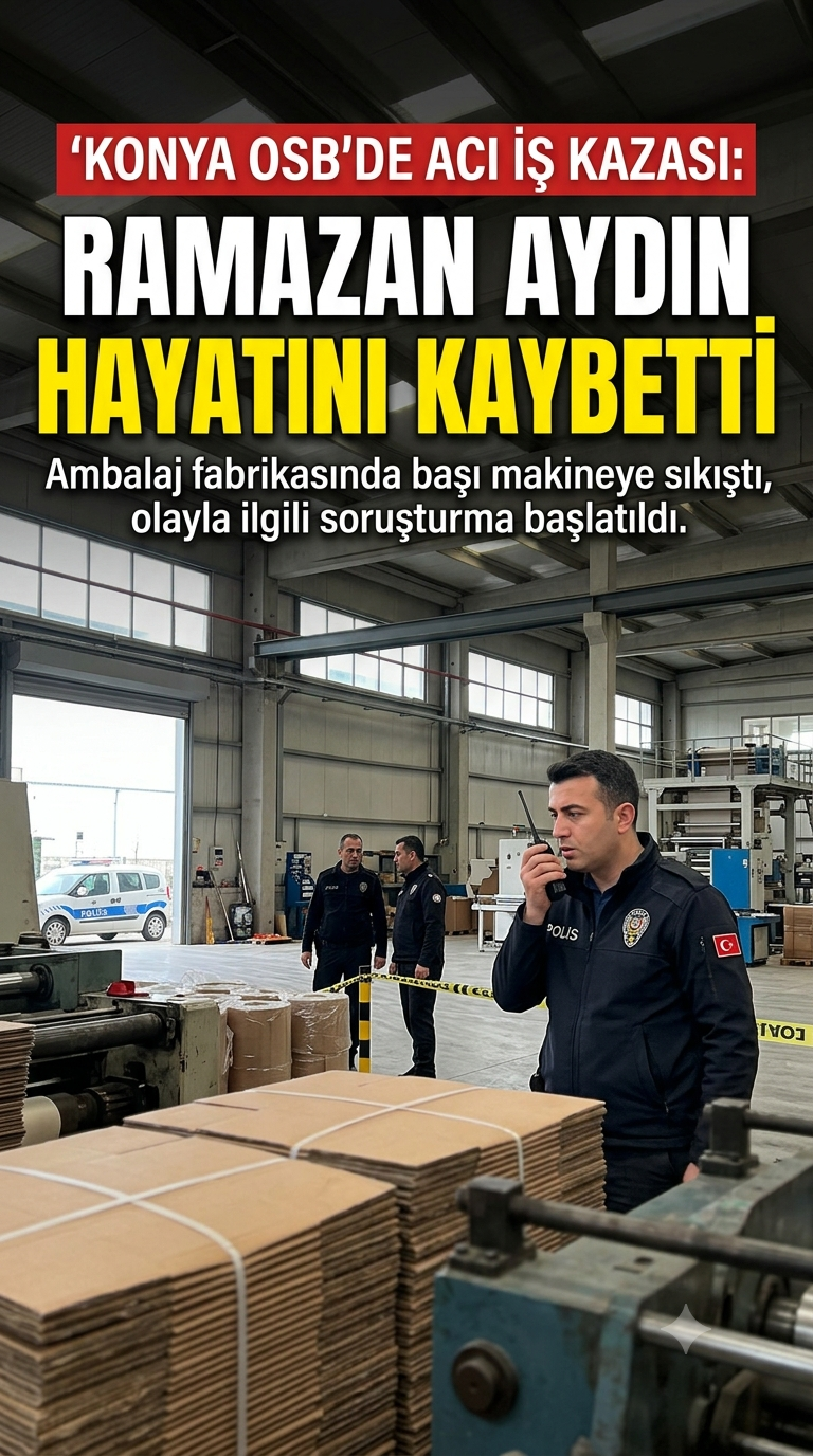 Konya OSB'de Acı İş Kazası: Ramazan Aydın Hayatını Kaybetti