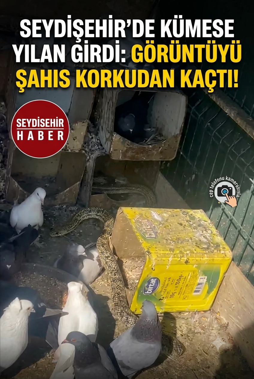 Seydişehir'de Güvercin Kümesine Yılan Şoku: 2 Güvercin Telef Oldu!