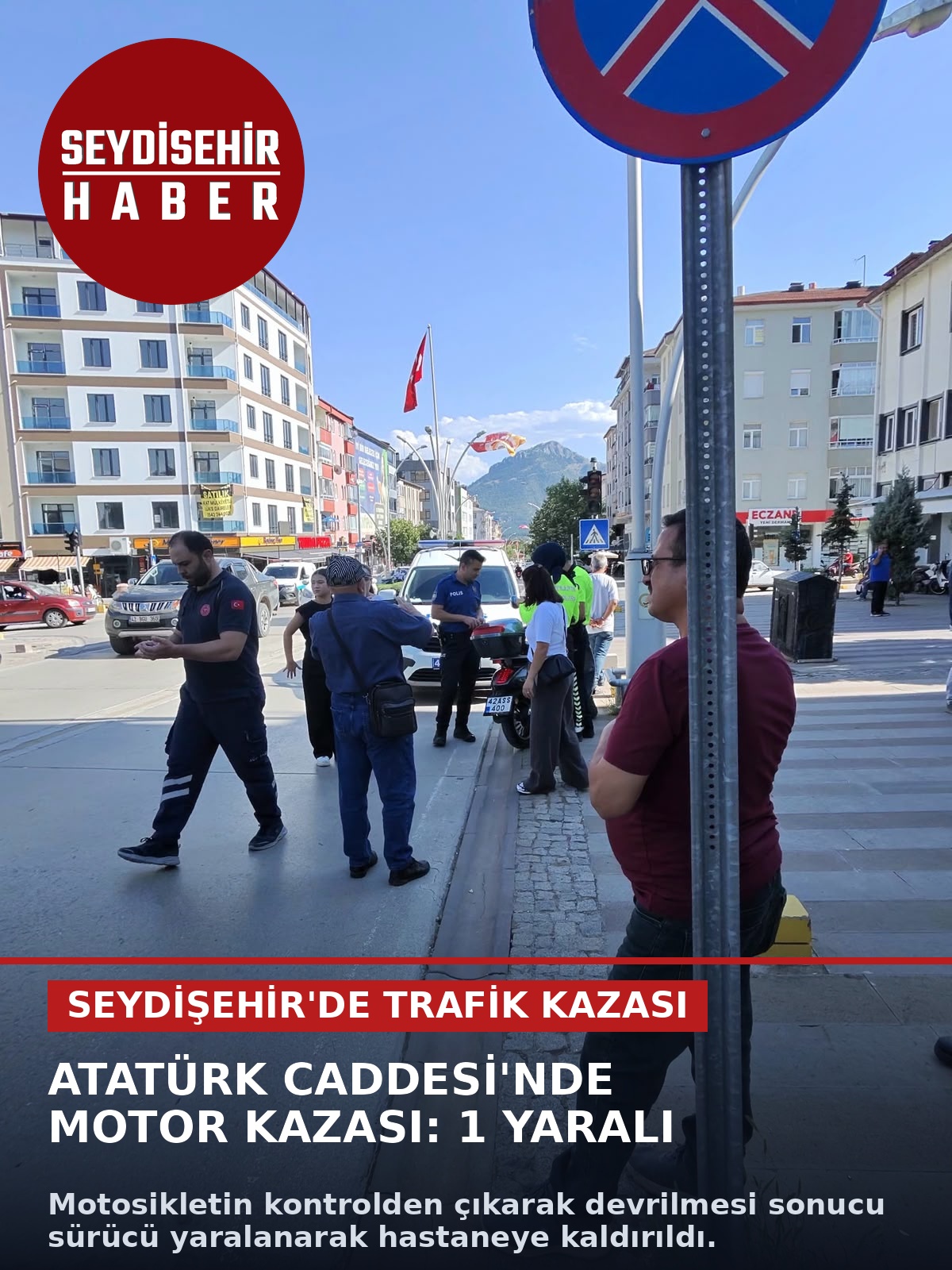 Seydişehir’de Motosiklet Kazası: 1 Yaralı
