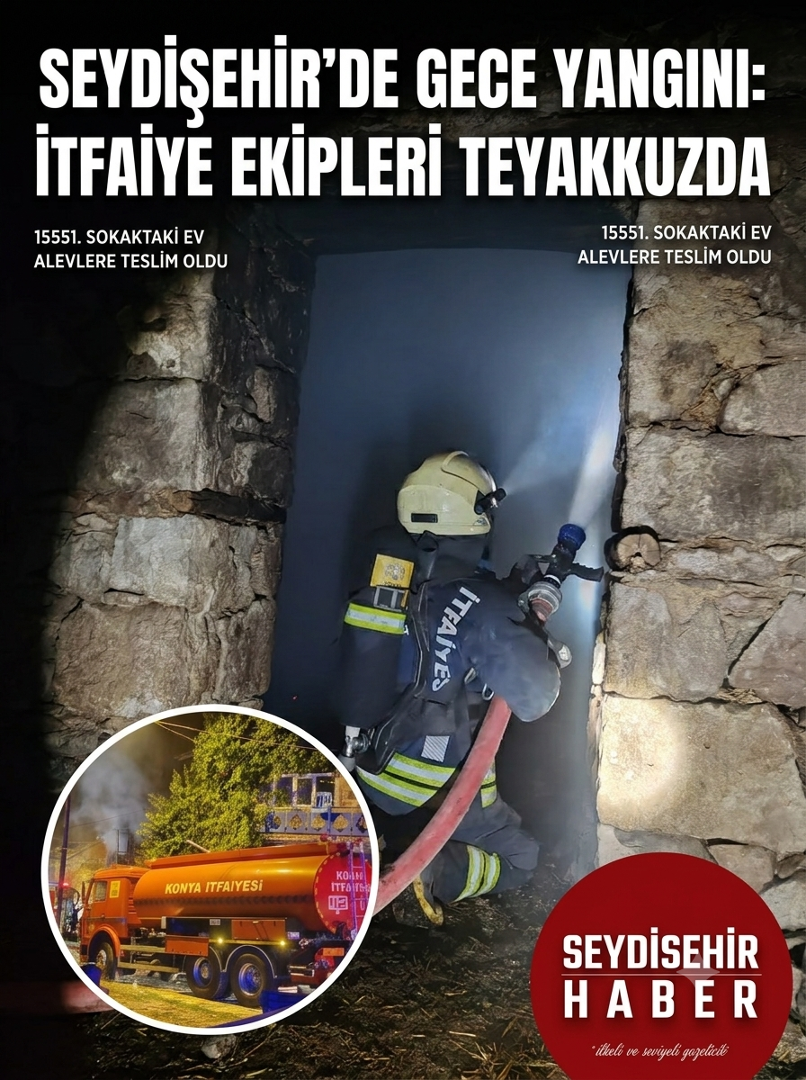 SEYDİŞEHİR’DE KORKUTAN EV YANGINI