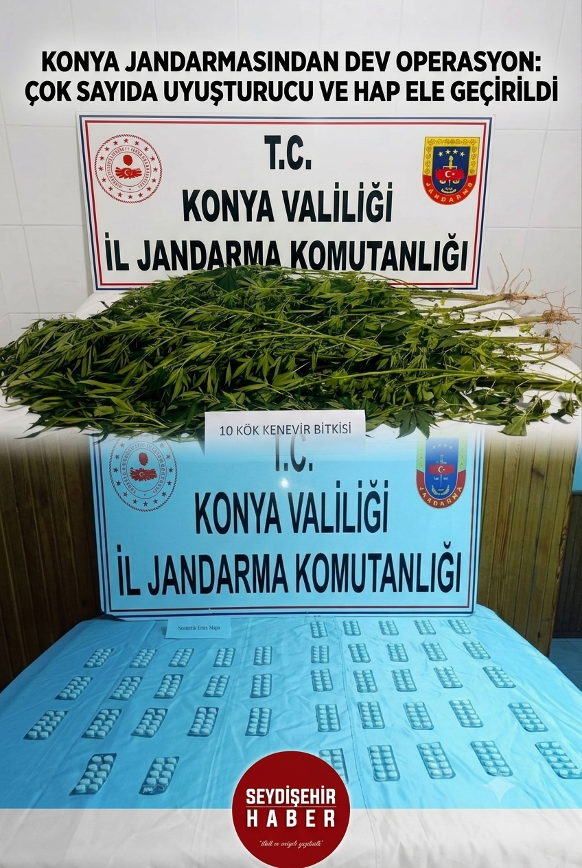 Konya'da Jandarmadan Dev Uyuşturucu Operasyonu: 14 Tutuklama