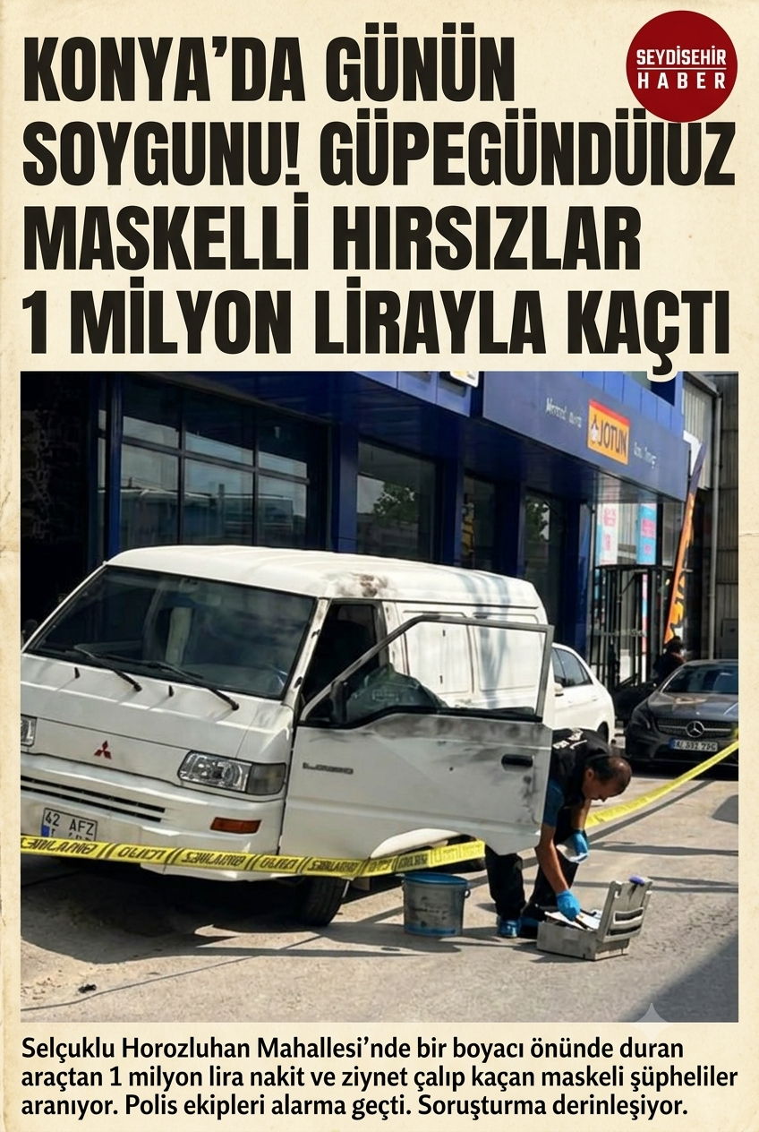 Konyda Gün Ortasında 1 Milyon Liralık Soygun