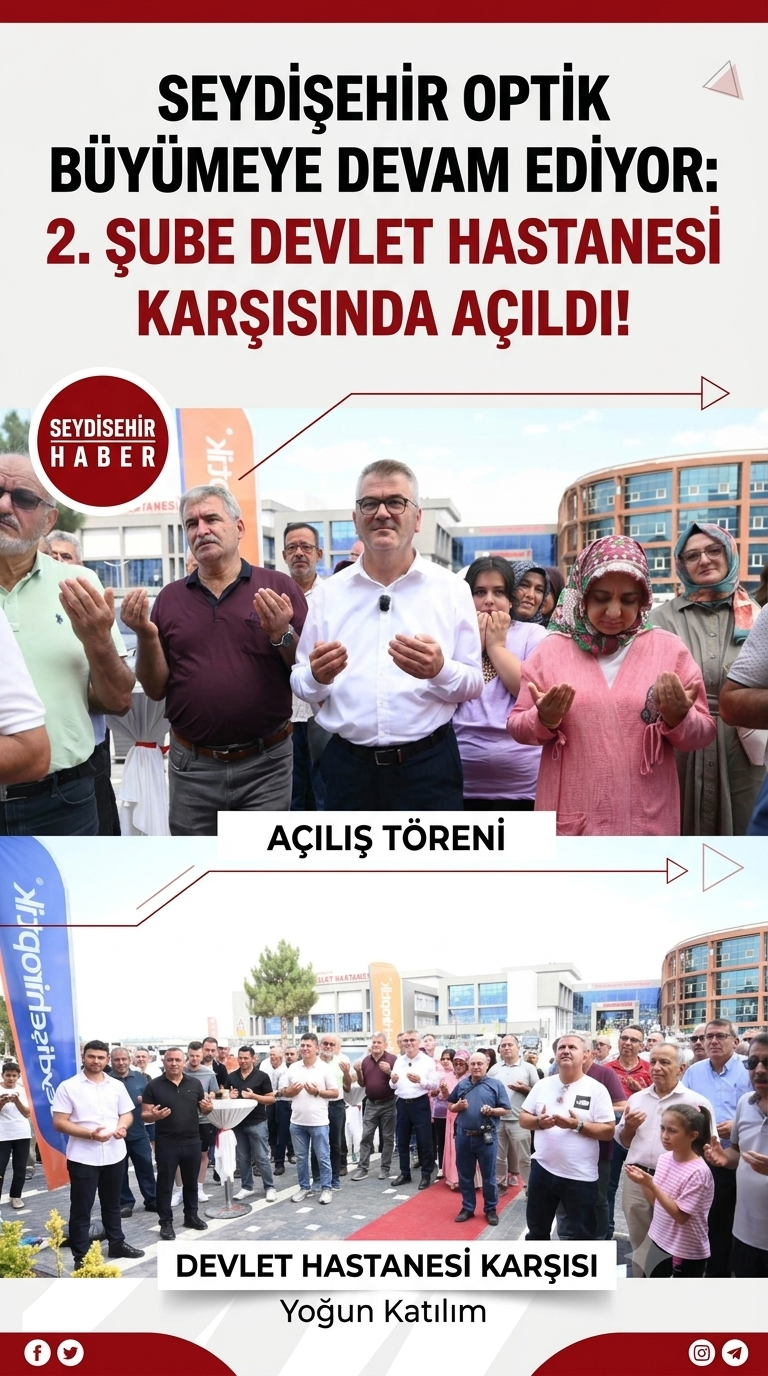 Seydişehir Optik 2. Şubesini Devlet Hastanesi Karşısında Hizmete Açtı