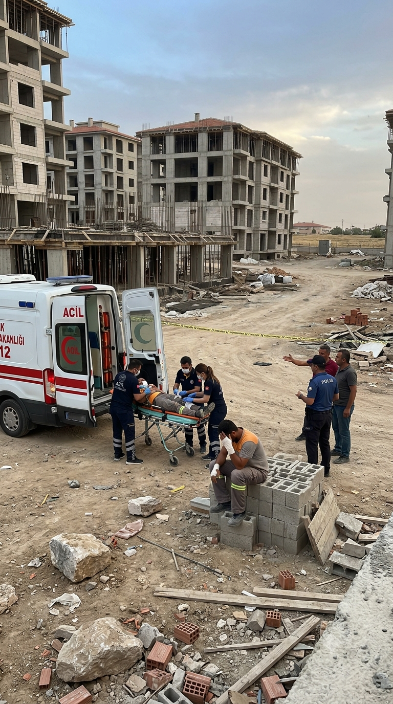 Konya’da İnşaat İşçileri Arasında Taşlı Bıçaklı Kavga: 4 Yaralı