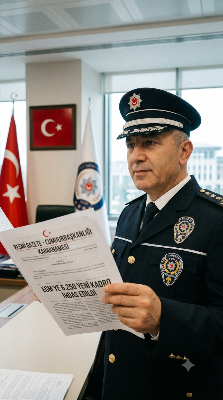 Emniyet Genel Müdürlüğü'ne 6 Bin 250 Yeni Kadro! Karar Resmi Gazete'de Yayımlandı