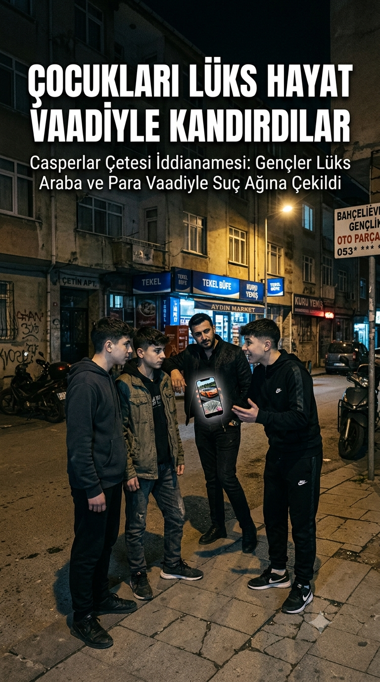 Lüks Hayat Vaadiyle Çocukları Suç Ağına Çektiler: "Casperlar" Çetesi İddianamesi Kabul Edildi