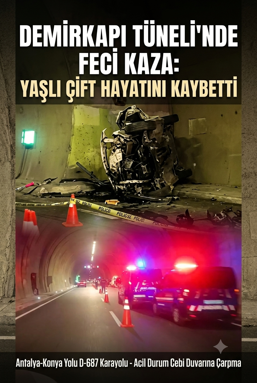 Demirkapı Tüneli’nde Feci Kaza: Yaşlı Çift Hayatını Kaybetti